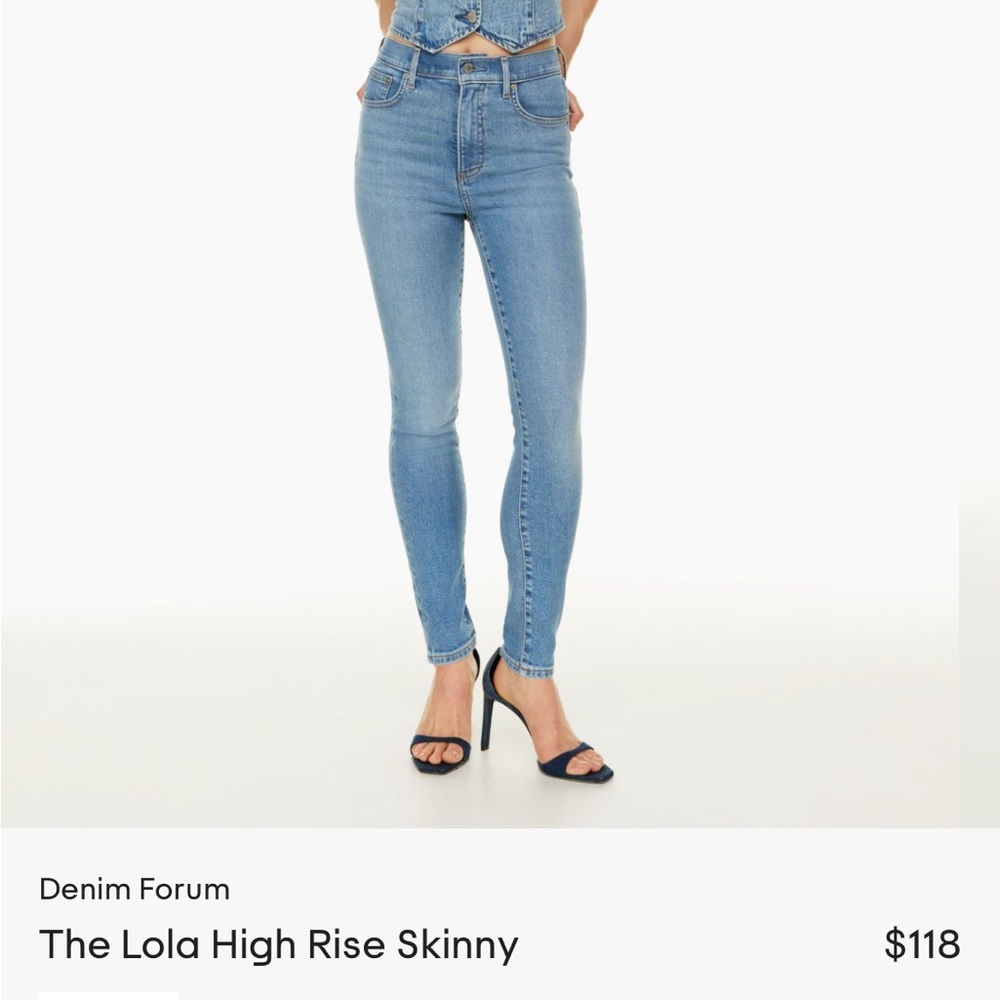 Aritzia Denim Forum The Lola High Rise Skinny 26L